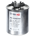 Titan HD Round Dual Capacitor, 55+7.5MFD, 440/370V